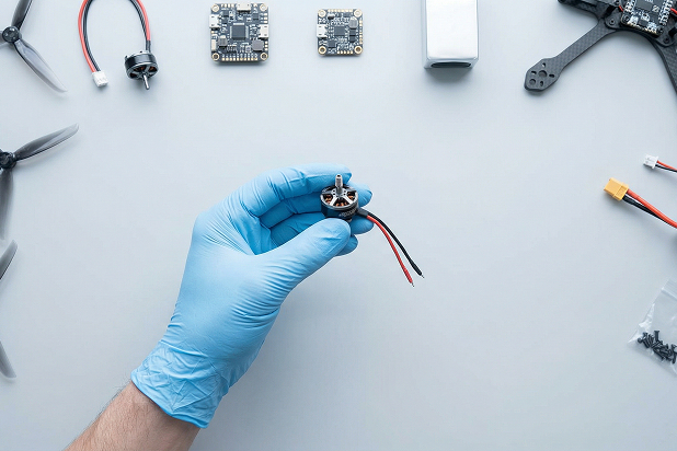 Drone components and motor assembly